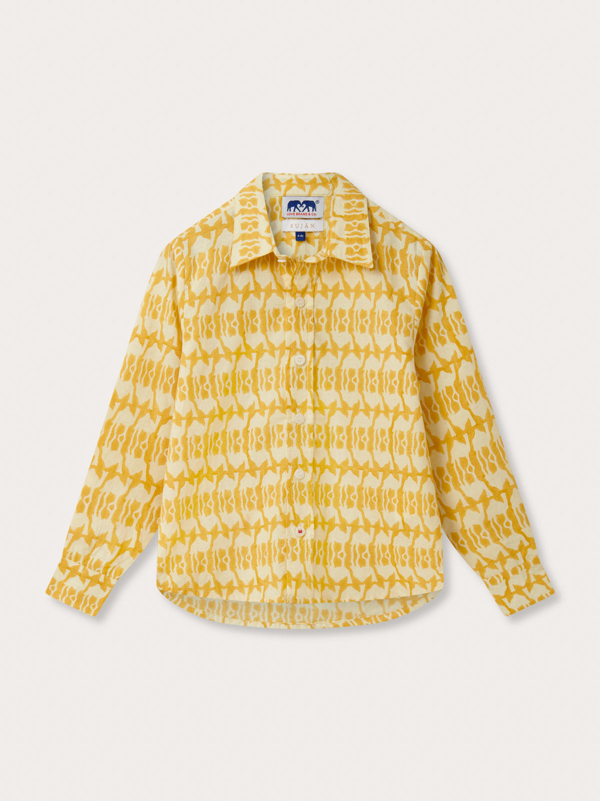 Front view of Kids Camel Mirage Abaco Cotton Shirt.