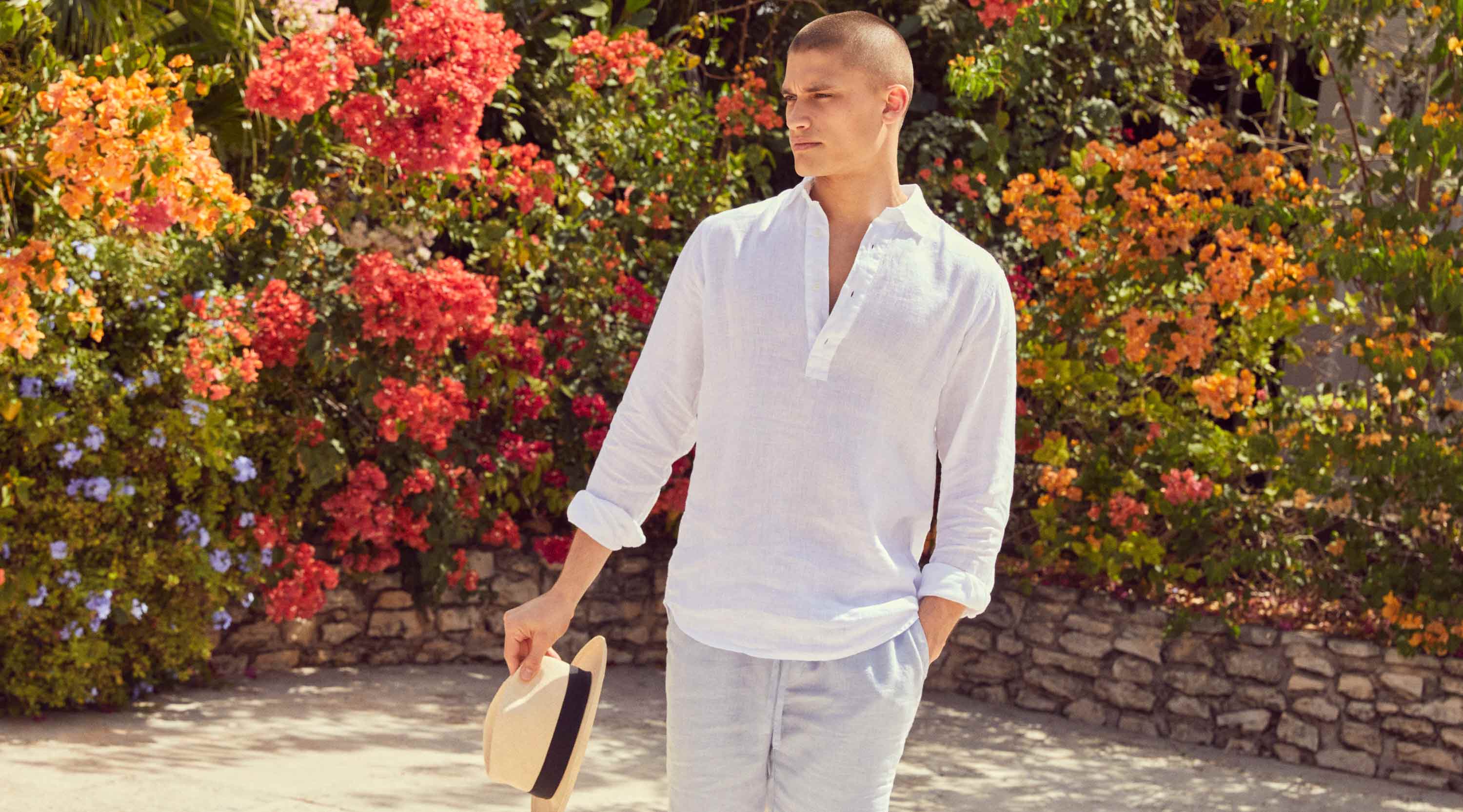 mens linen shirts white hoffman