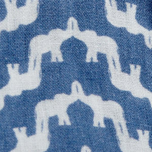 elephant palace blue linen swatch