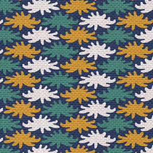 recycled fabric swatch sea flowers