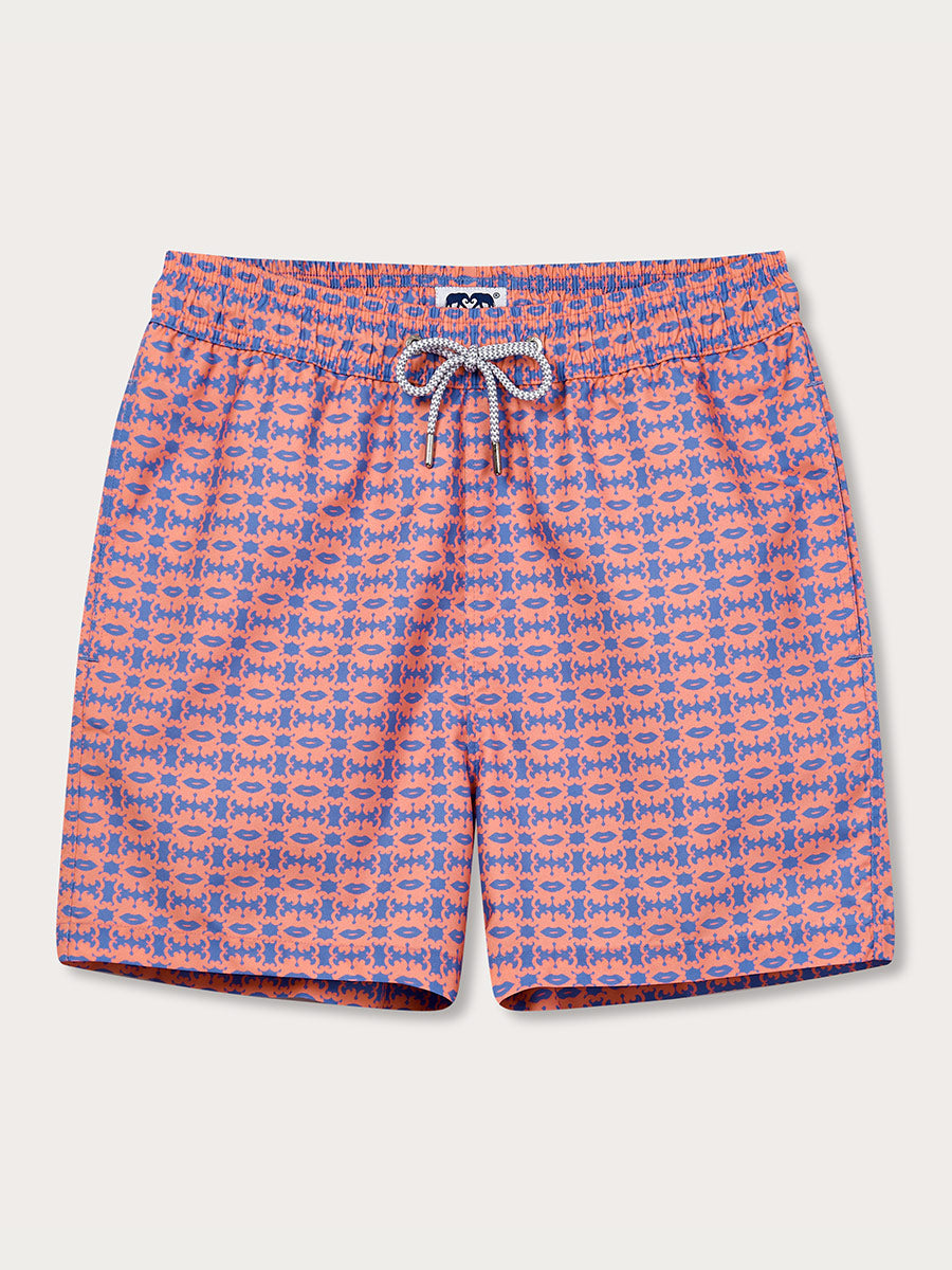 octopus swim shorts on white background